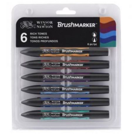 Zestaw Brushmarkerów Winsor&Newton, 6szt Rich Tones - 4